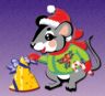 Christmas Mouse holiday jigsaw puzzle with cheese