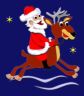 Santa riding his reindeer jigsaw puzzle